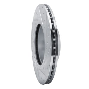 BMW Z4 Brake Rotor (1) - Front Left - R1 Concepts - Drilled & Slotted - Silver - `18-`25